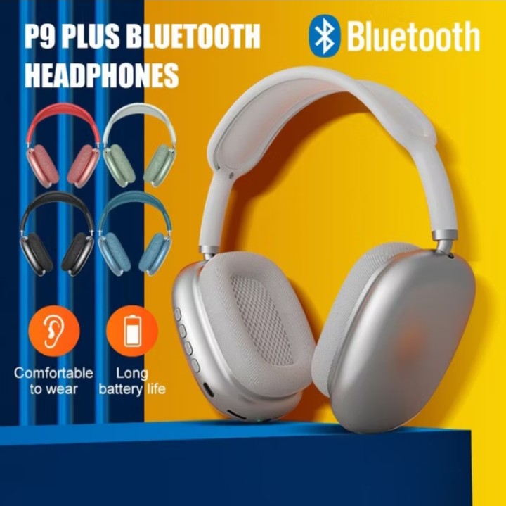 Fone de ouvido Sem fio Bluetooth estéreo alta fidelidade super bass qualcomm chip hd mic P9 Cor Aleatória